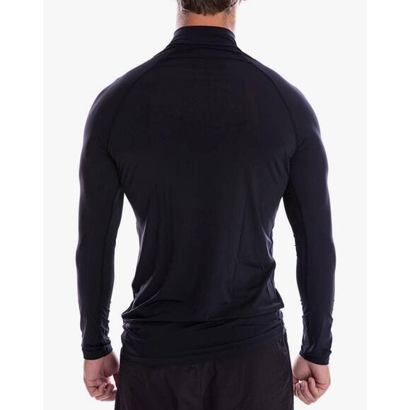 SParms Sun Protection UPF 50 Warm Long Sleeve Shirt Black Size Men's XL NEW - Picture 2 of 6